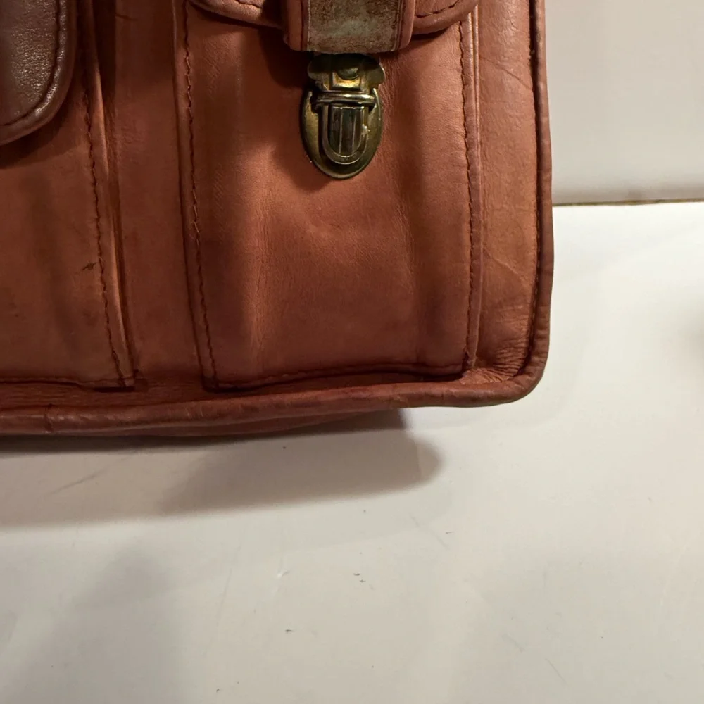 Vintage Tumi Leather Brown Brief Case